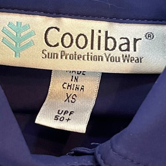 Coolibar Women’s XS Blue Long Sleeve Button-Front Sun Shirt UPF 50+ Protection - Picture 3 of 8